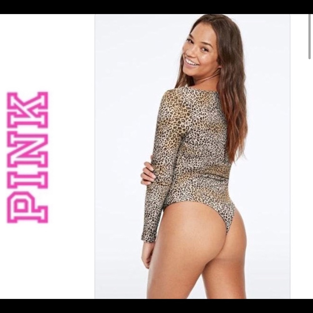 PINK VS leopard print body suit